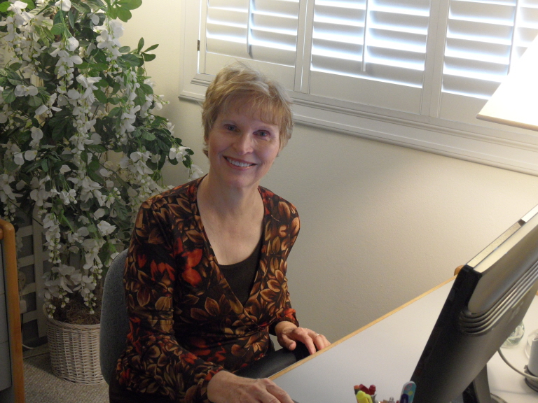Judy at Computer